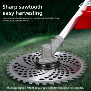 10-Inch Brush Cutter Blade with 4/5 Accessories for Garden Trimming
