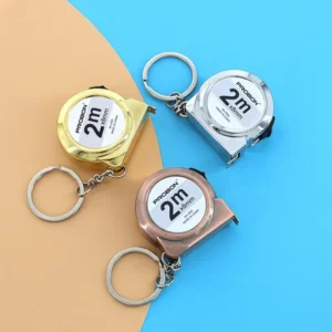 2m Retractable Mini Tape Measure with Keychain